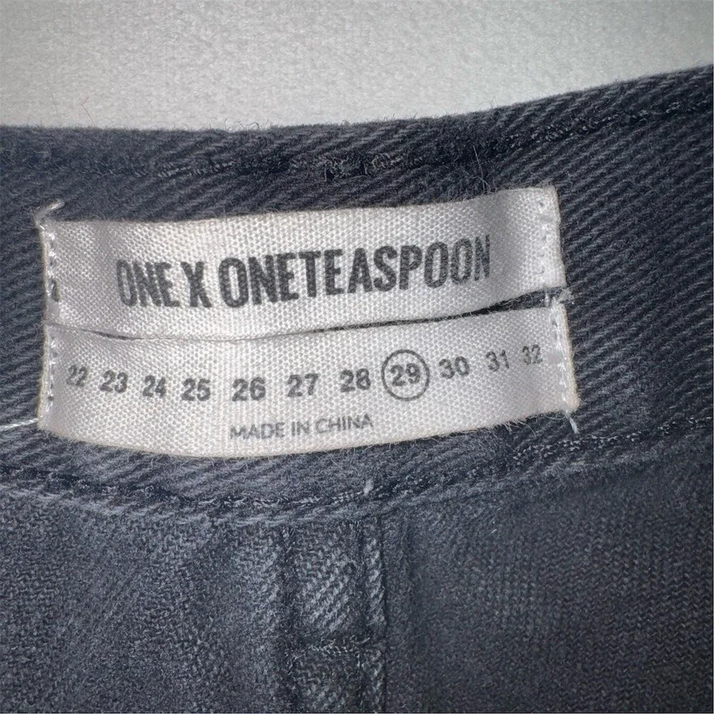 OneTeaspoon‎ Bandits Relaxed Fit Long Rise Twisted Cuff Hem Button Fly Size 29